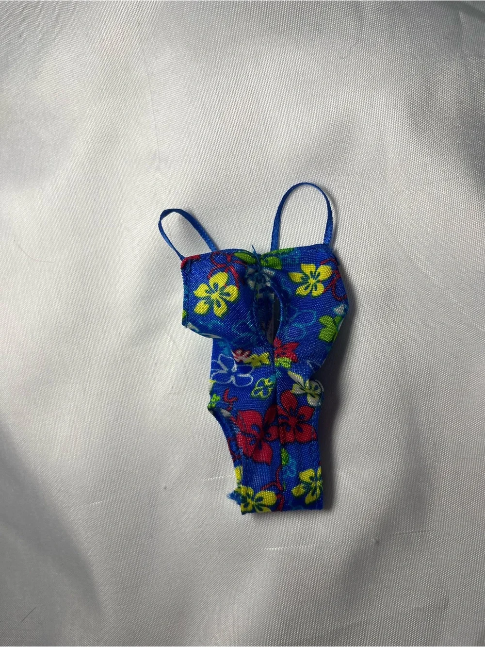 Vintage 1999 Barbie Hawaii Midge 24617 Blue Floral Bathing Suit Outfit Only